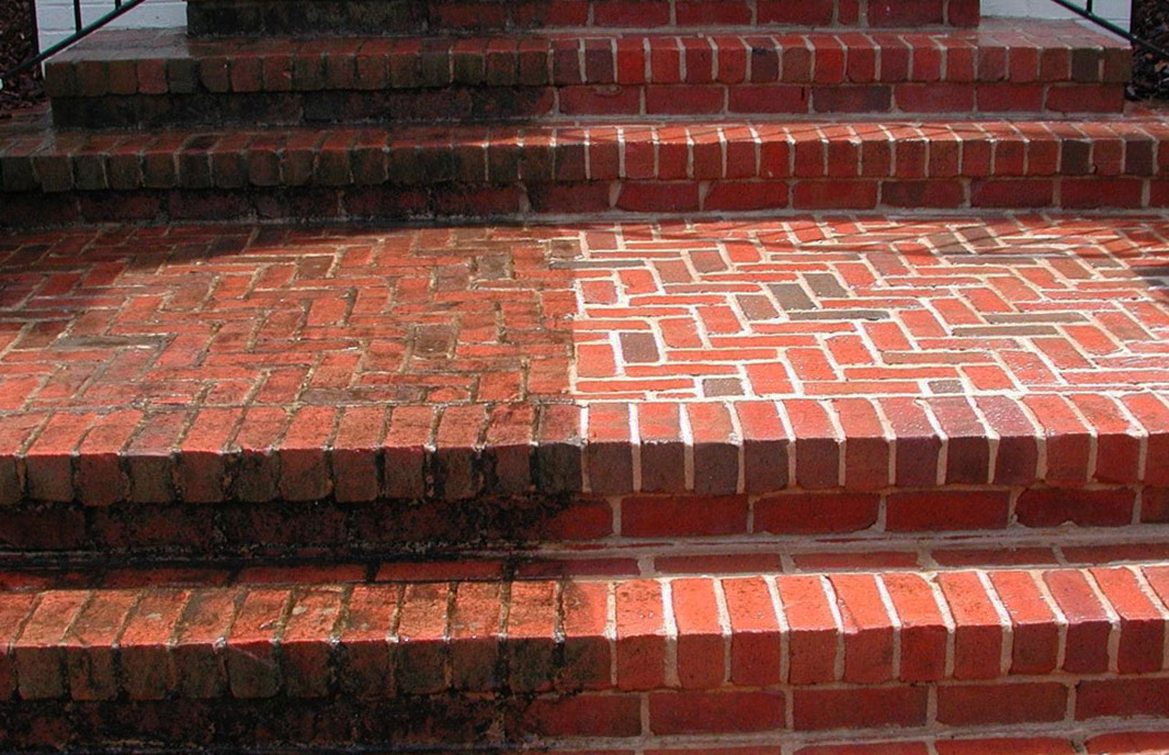 Brick Patio Example of Repointing